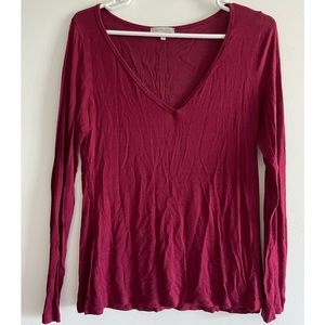 Charlotte Russe maroon long sleeve shirt